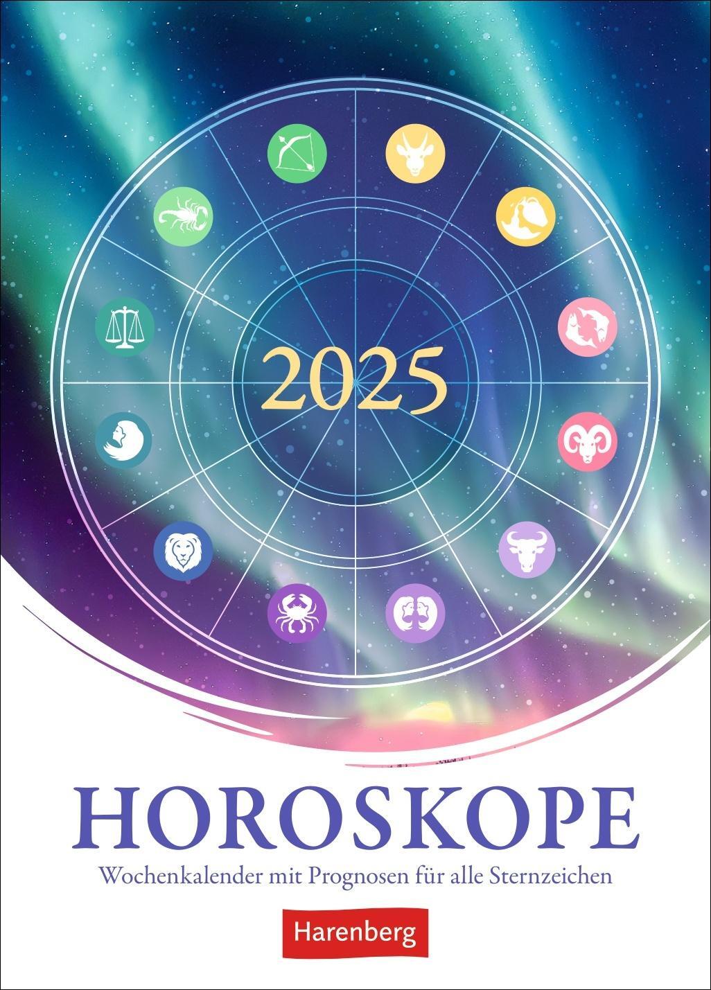 Cover: 9783840035364 | Horoskope Wochenkalender 2025 - Wochenkalender mit Prognosen für...