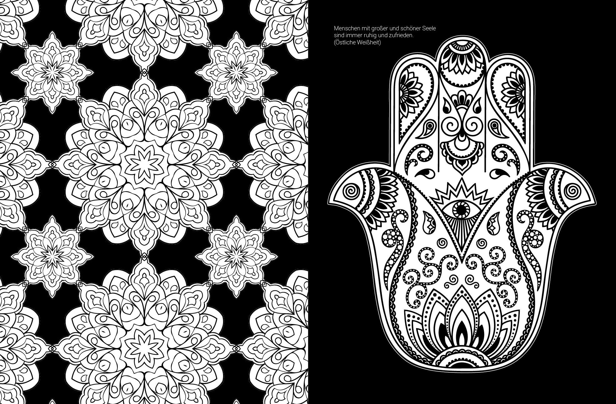 Bild: 9783745909319 | Black Edition: Orientalische Mandalas - 50 Motive und Ornamente aus...