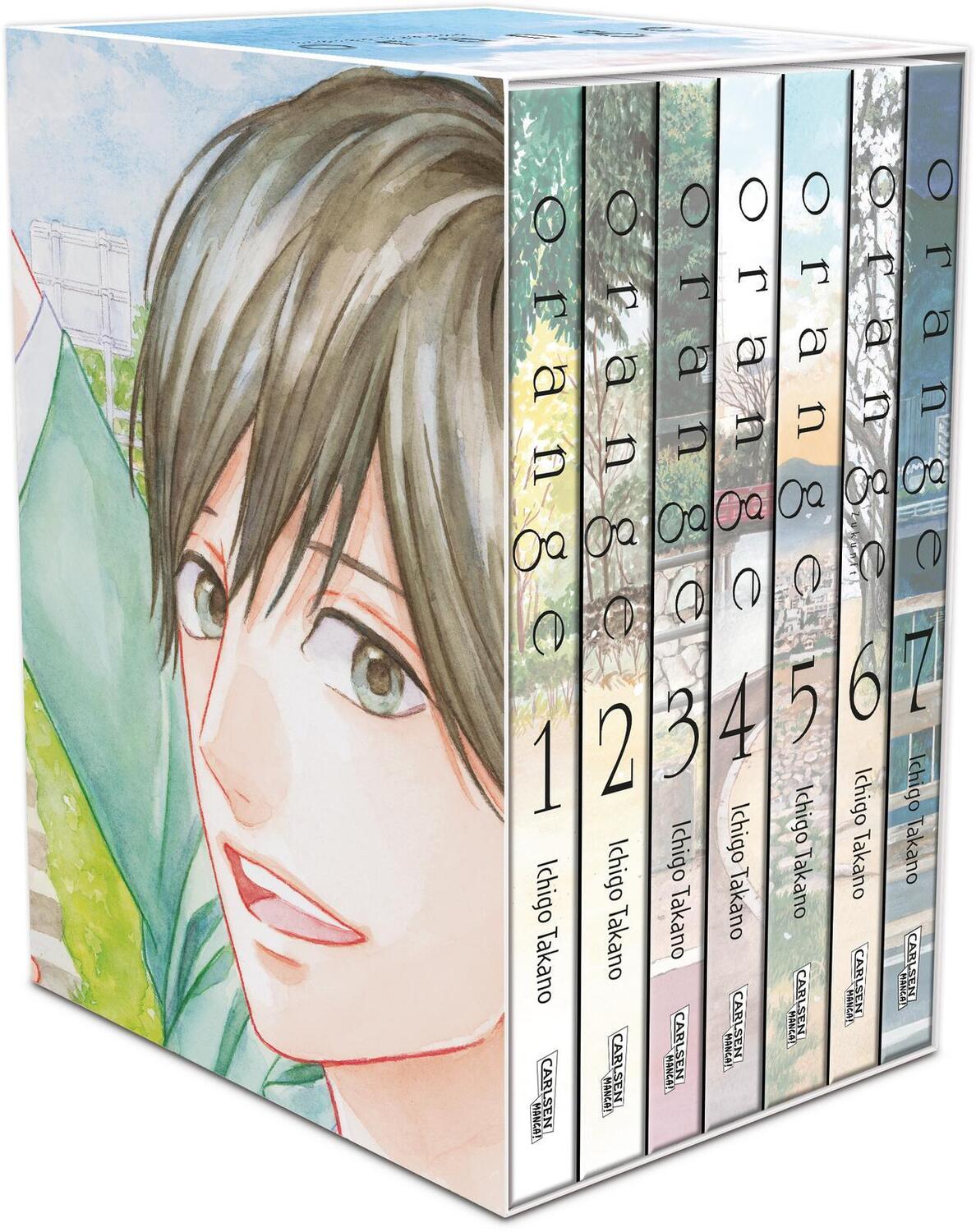 Cover: 9783551713391 | Orange, Bände 1-7 im Sammelschuber mit Extras | Ichigo Takano | Box