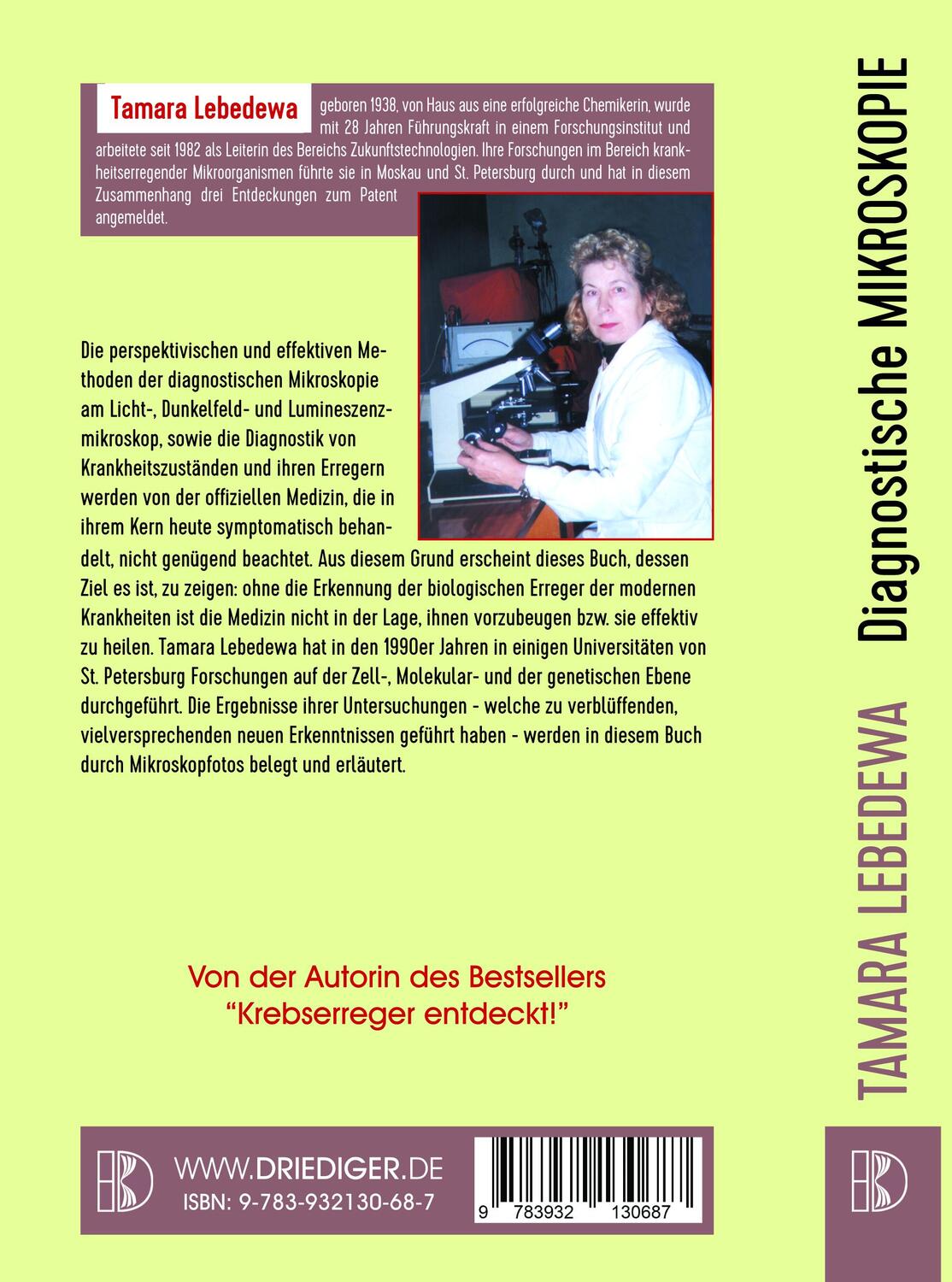 Rückseite: 9783932130687 | Diagnostische Mikroskopie | Tamara Lebedewa | Buch | 320 S. | Deutsch