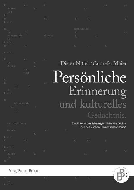 Cover: 9783866490208 | Persönliche Erinnerung und kulturelles Gedächtnis | Dieter Nittel