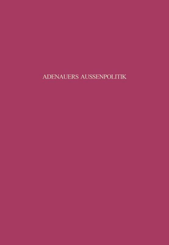 Cover: 9783486559804 | Adenauers Außenpolitik gegenüber den Siegermächten 1954 | Gersdorff