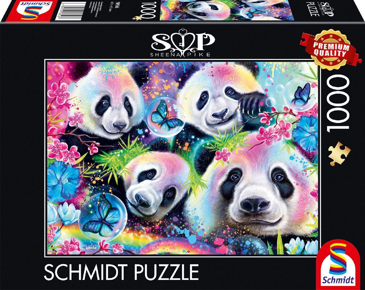 Cover: 4001504585167 | Neon Blumen-Pandas | Puzzle Sheena Pike 1.000 Teile | Spiel | 58516