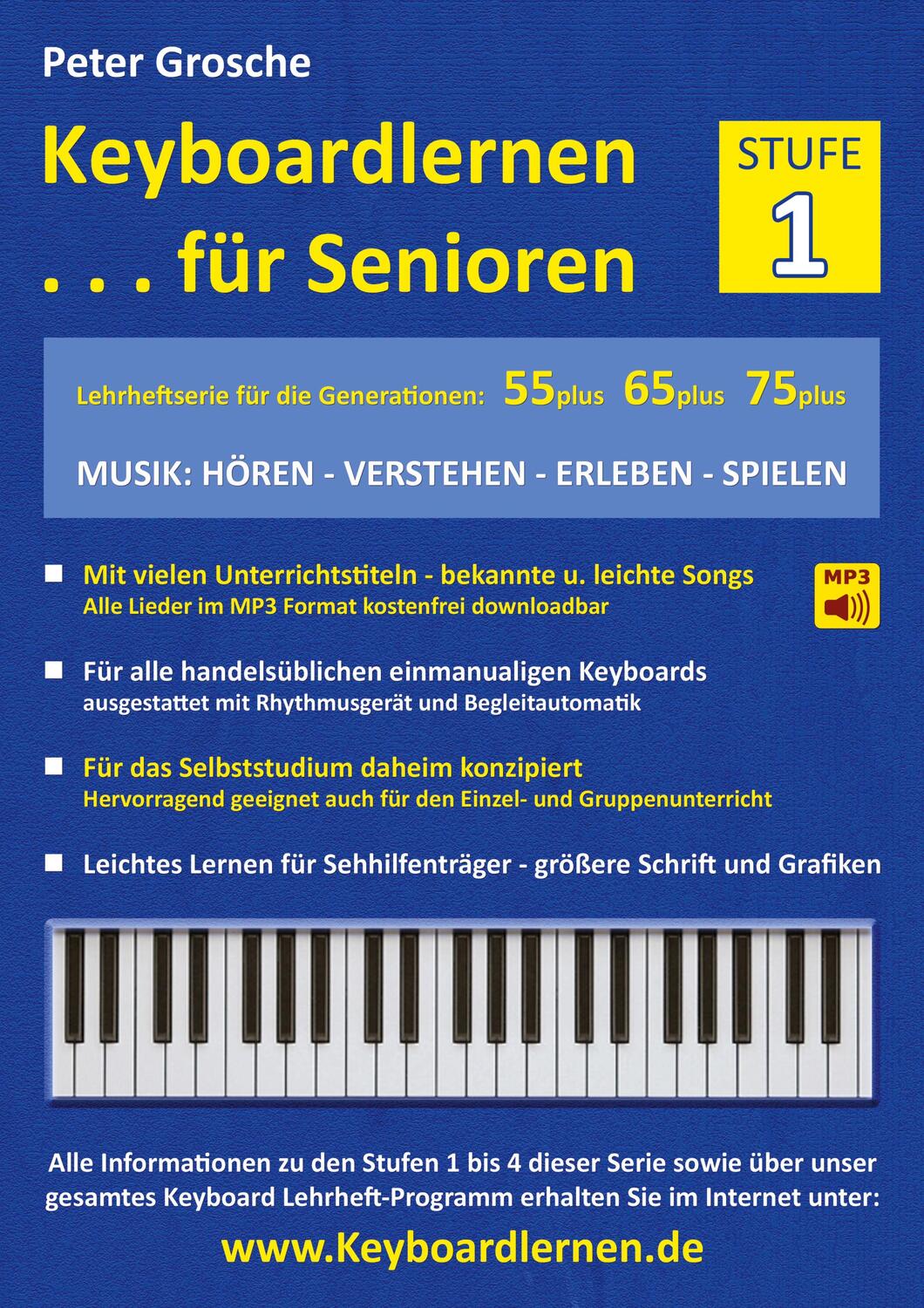 Cover: 9783848259762 | Keyboardlernen für Senioren (Stufe 1) | Peter Grosche | Taschenbuch