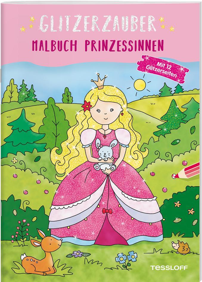 Cover: 9783788644338 | Glitzerzauber Malbuch. Prinzessinnen | Mit 12 Glitzerseiten | Buch