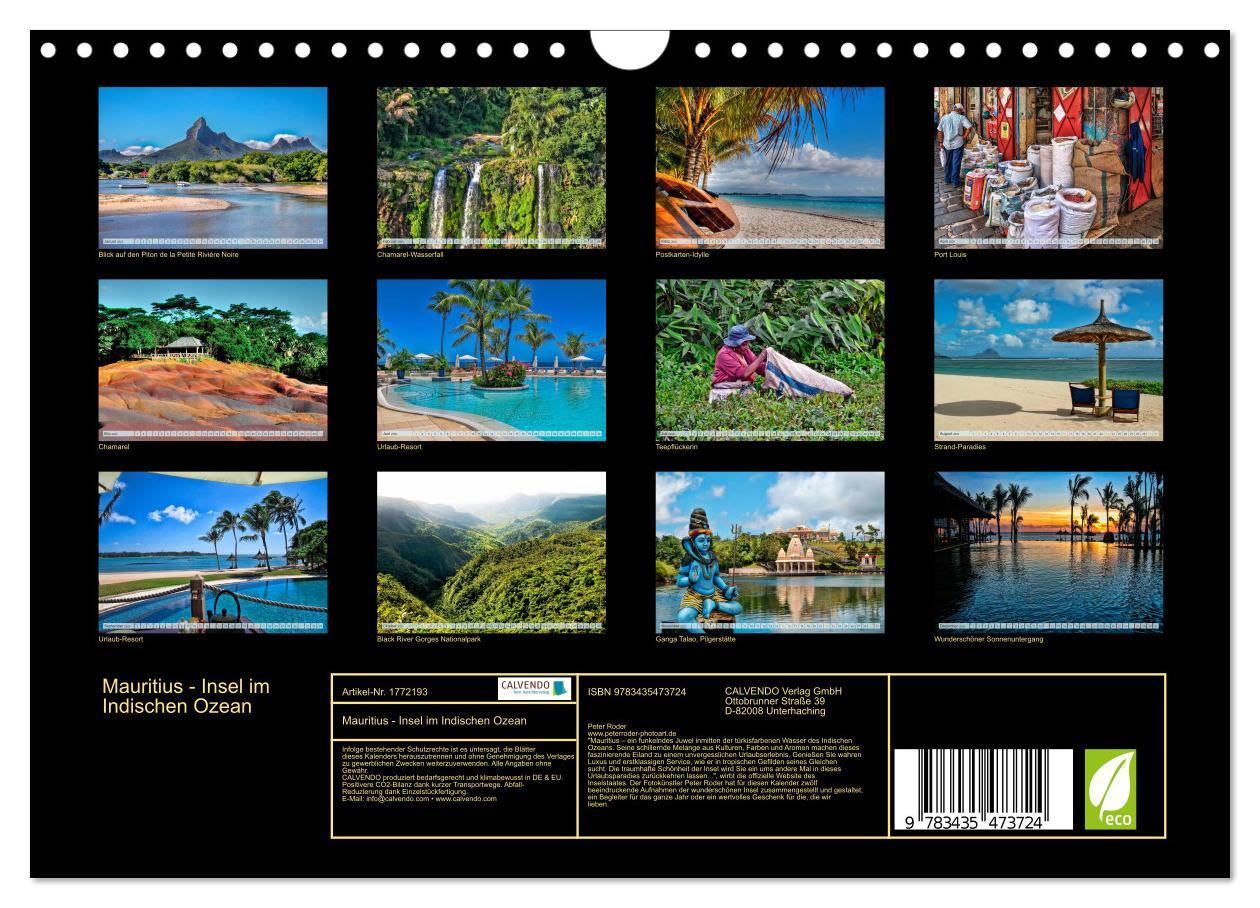 Bild: 9783435473724 | Mauritius - Insel im Indischen Ozean (Wandkalender 2025 DIN A4...