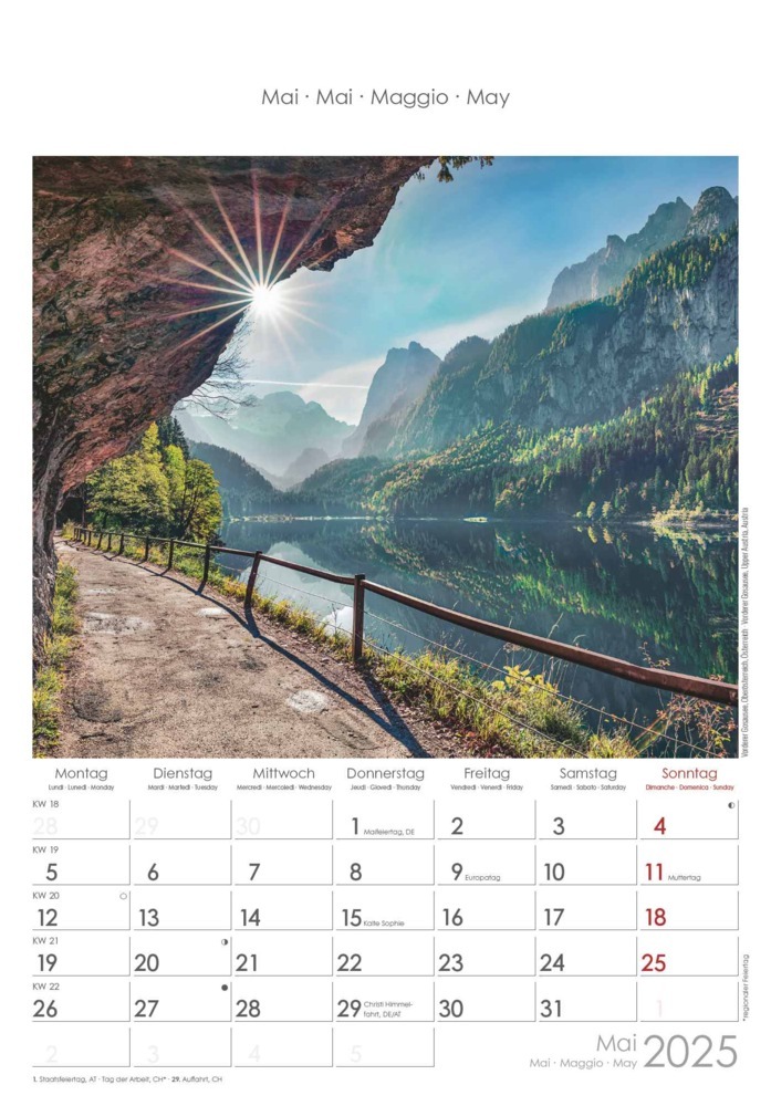 Bild: 4251732341091 | Alpen 2025 - Bild-Kalender 23,7x34 cm - The Alps - Wandkalender -...