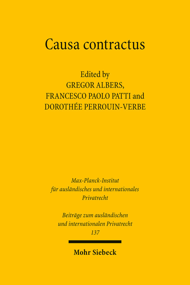 Cover: 9783161632440 | Causa contractus | Gregor Albers (u. a.) | Taschenbuch | 948 S. | 2023