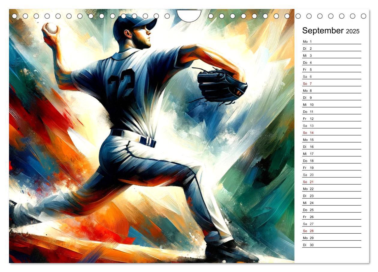 Bild: 9783383776366 | Baseball Acryl - Zwischen Realität und KI Visionen (Wandkalender...