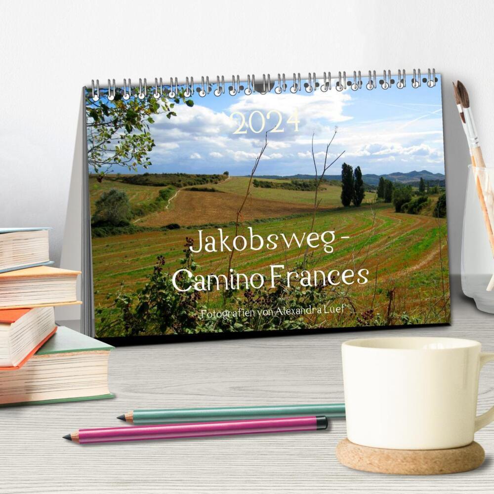 Bild: 9783383420771 | Jakobsweg - Camino Frances (Tischkalender 2024 DIN A5 quer),...