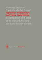 Cover: 9783211835869 | Logischer Empirismus und Reine Rechtslehre | Friedrich Stadler (u. a.)