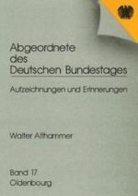 Cover: 9783486565836 | Walter Althammer | Deutscher Bundestag | Buch | XVII | Deutsch | 2002