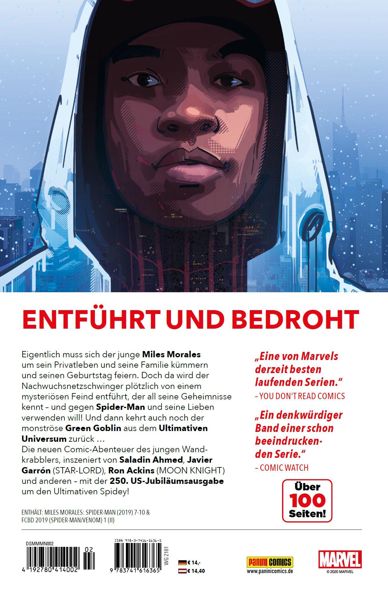 Rückseite: 9783741616365 | Miles Morales: Spider-Man - Neustart | Bd. 2: Ultimative Gefahren