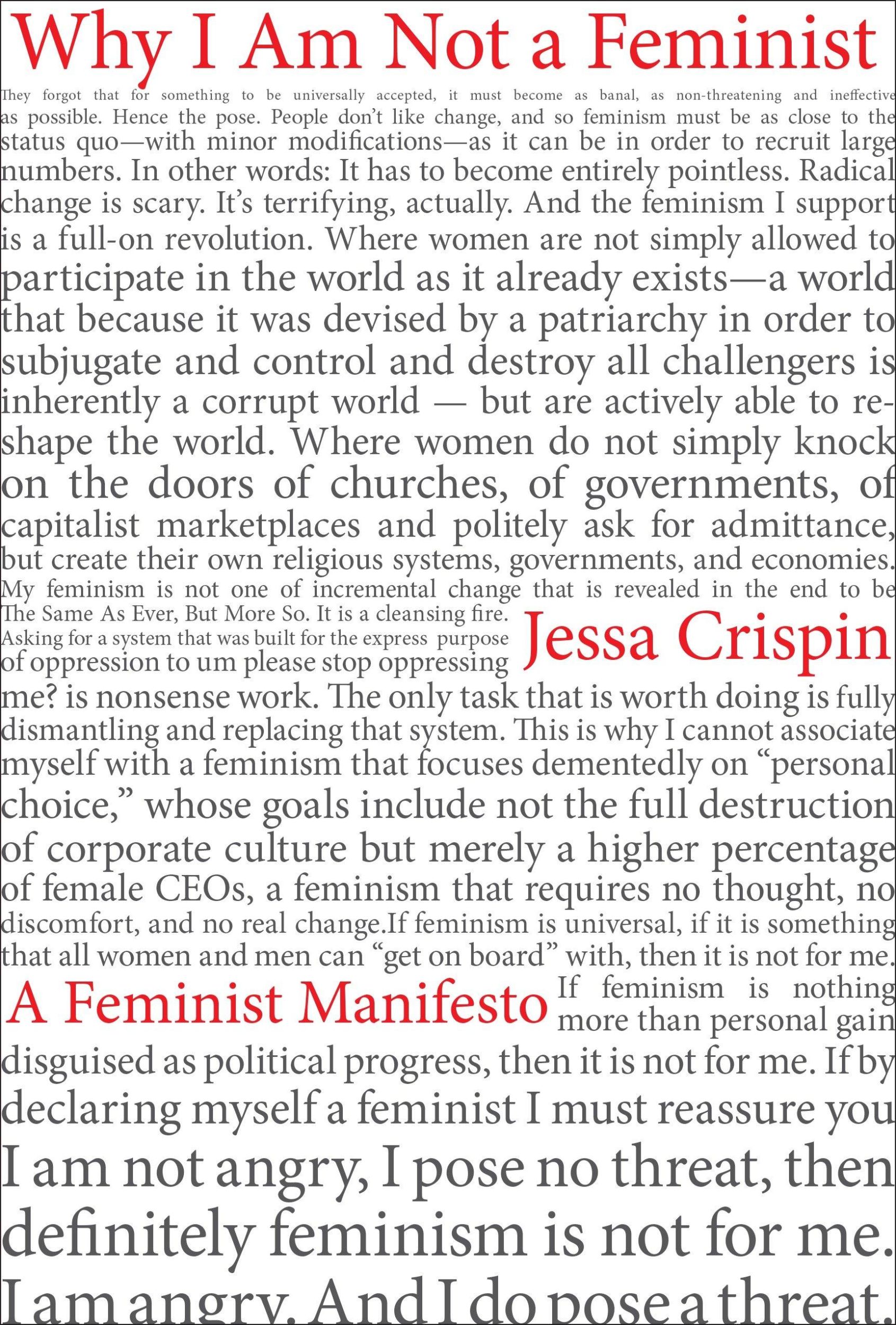 Cover: 9781612196015 | Why I am Not a Feminist | A Feminist Manirfesto | Jessa Crispin | Buch