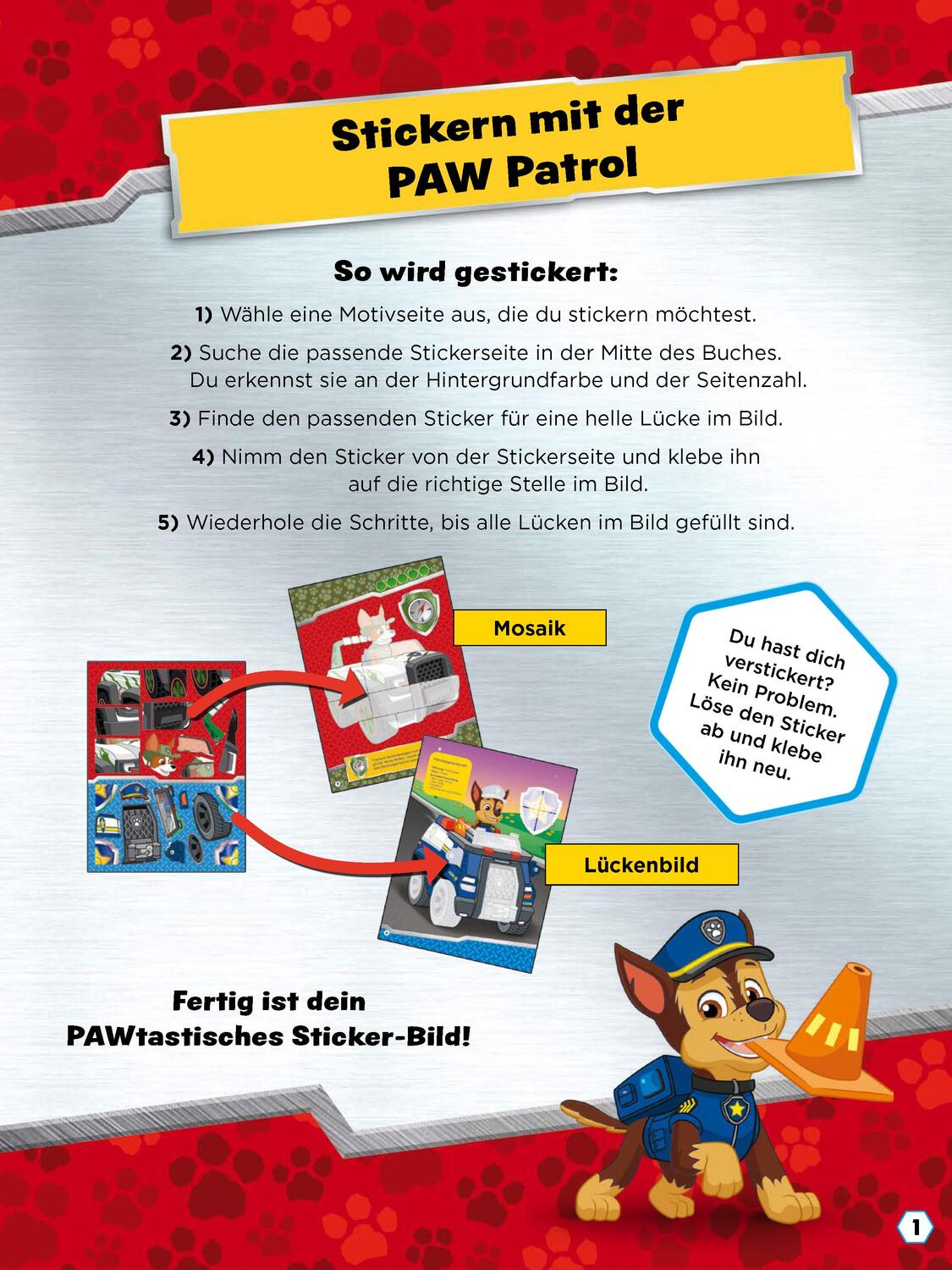 Bild: 9783849943172 | PAW Patrol: Meine Fahrzeuge Sticker-Bilder | Verlag | Taschenbuch