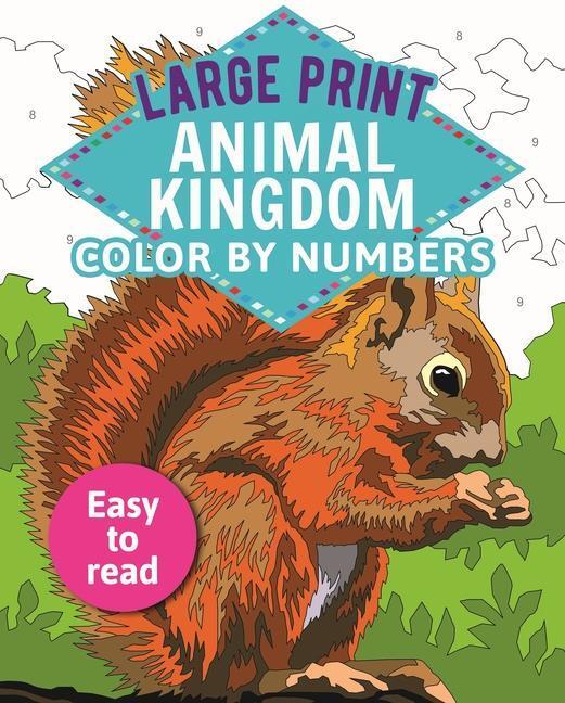 Cover: 9781398808966 | Large Print Animal Kingdom Color by Numbers: Easy to Read | Woodroffe