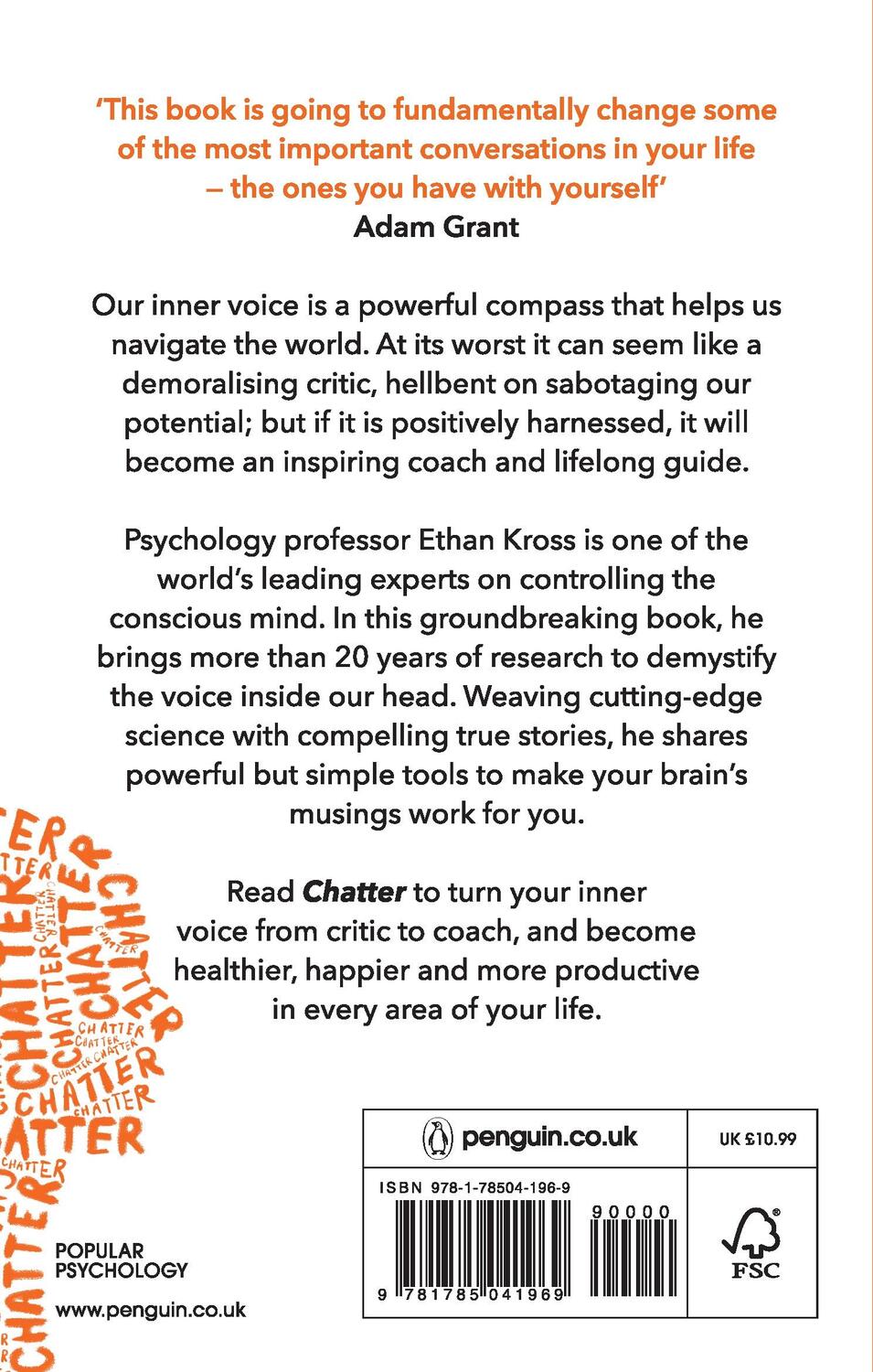 Rückseite: 9781785041969 | Chatter | The Voice in Our Head and How to Harness It | Ethan Kross