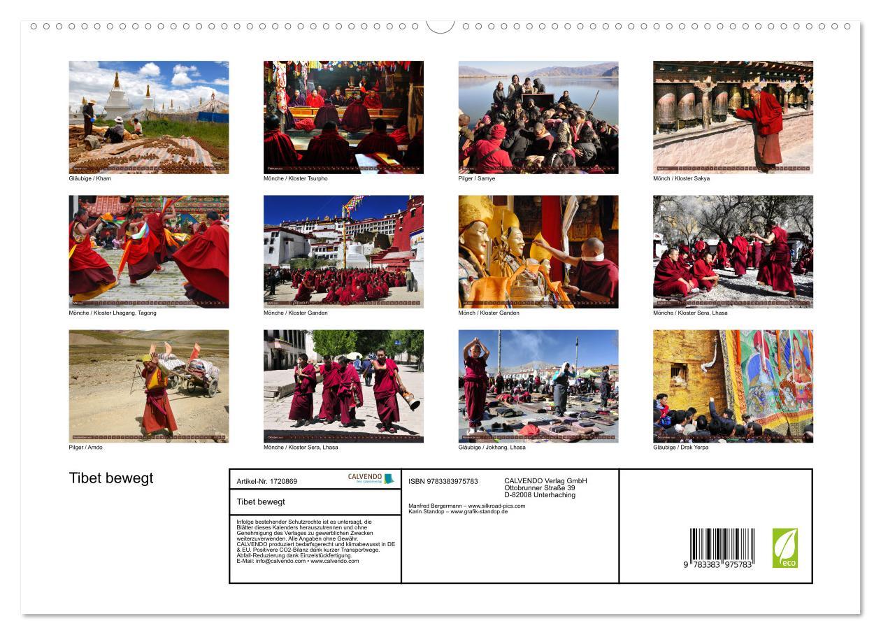 Bild: 9783383975783 | Tibet bewegt (hochwertiger Premium Wandkalender 2025 DIN A2 quer),...