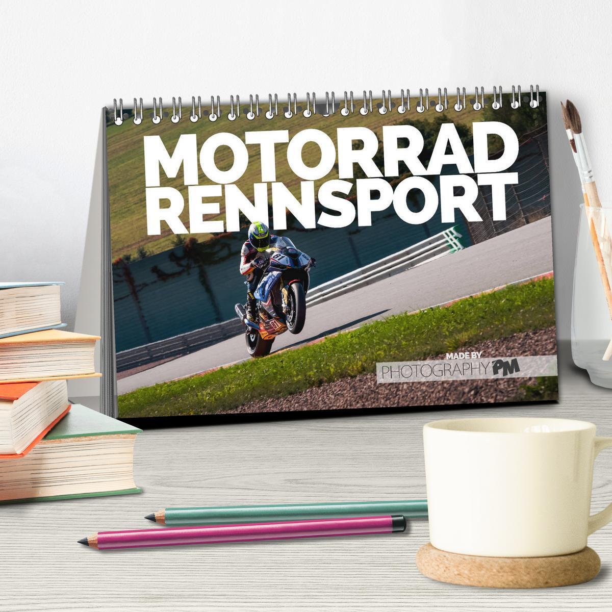 Bild: 9783435271481 | Motorrad Rennsport (Tischkalender 2025 DIN A5 quer), CALVENDO...