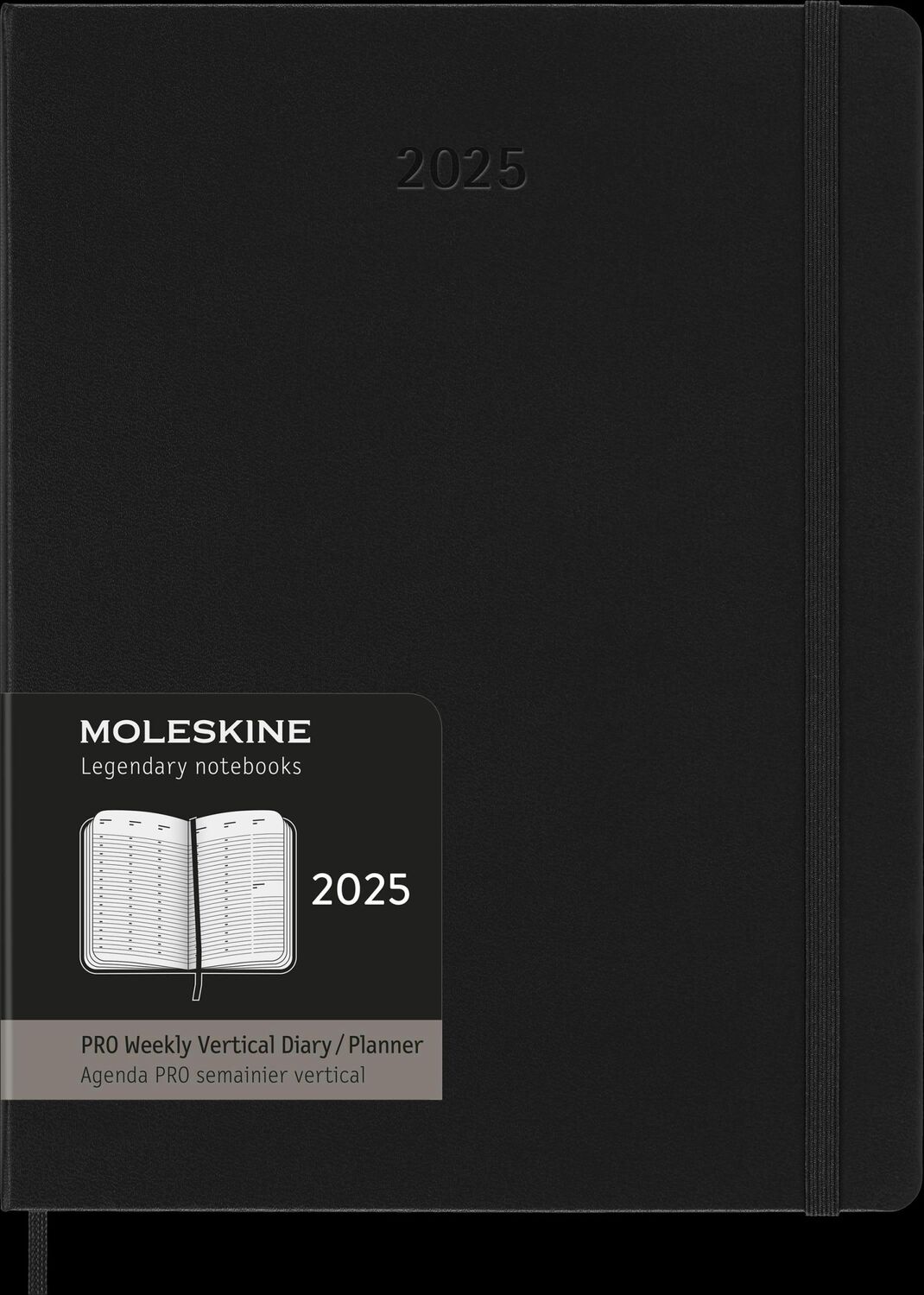 Bild: 8056999270254 | Moleskine PRO 12 Month 2025 Weekly Vertical Planner, Hard Cover, XL...