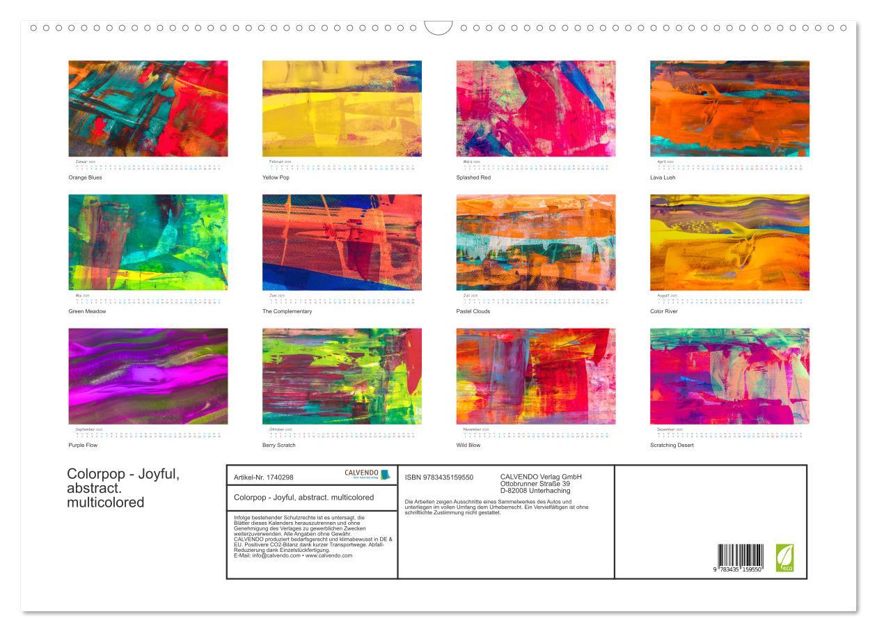 Bild: 9783435159550 | Colorpop - Joyful, abstract. multicolored (Wandkalender 2025 DIN A2...