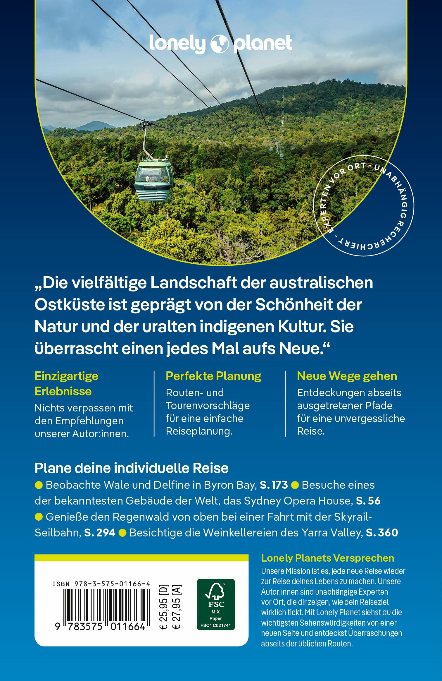 Rückseite: 9783575011664 | LONELY PLANET Reiseführer Australien Ostküste | Anthony Ham (u. a.)