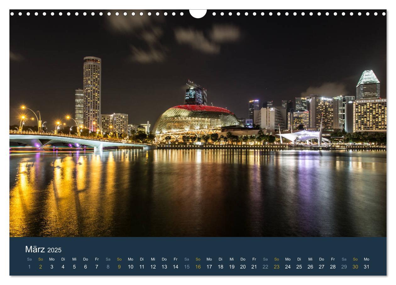 Bild: 9783435445851 | Singapur bei Nacht und Tag (Wandkalender 2025 DIN A3 quer),...