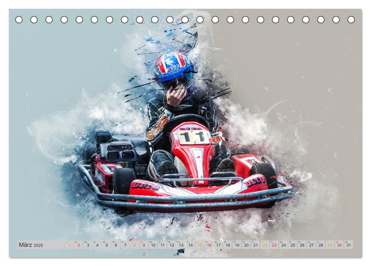 Bild: 9783435386161 | GoKart - extrem cool (Tischkalender 2025 DIN A5 quer), CALVENDO...