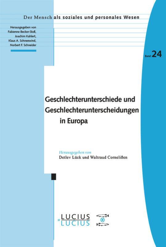Cover: 9783828205987 | Geschlechterunterschiede und Geschlechterunterscheidungen in Europa