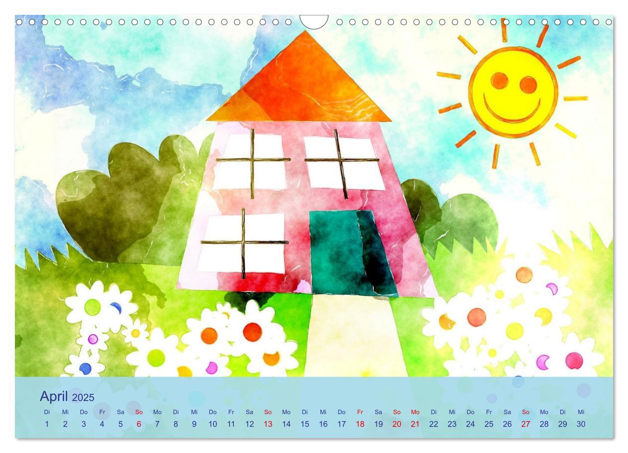 Bild: 9783435043828 | Glückliche Kindheit. Duftiger Aquarell Kinderkalender (Wandkalender...