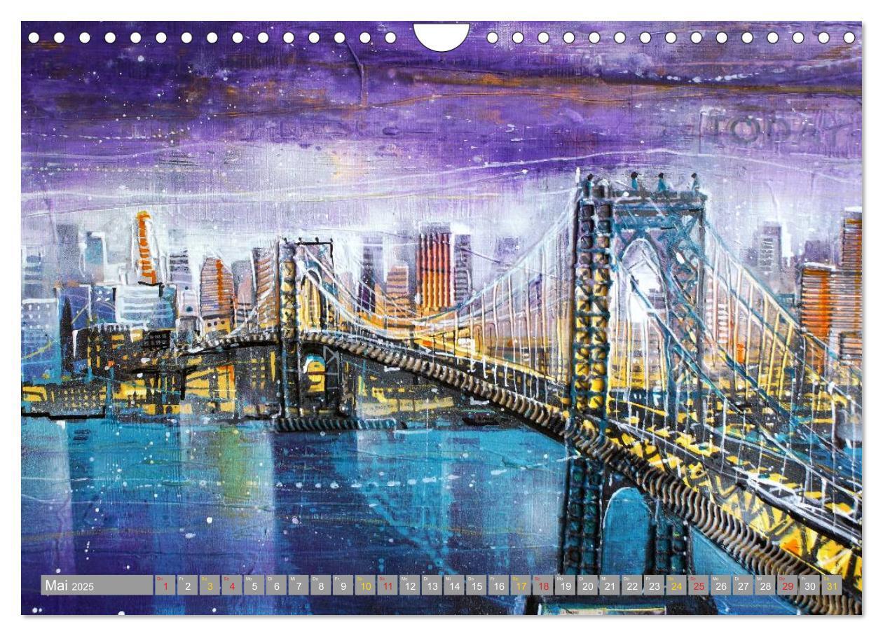 Bild: 9783435660636 | New York Watercolor Citylights (Wandkalender 2025 DIN A4 quer),...