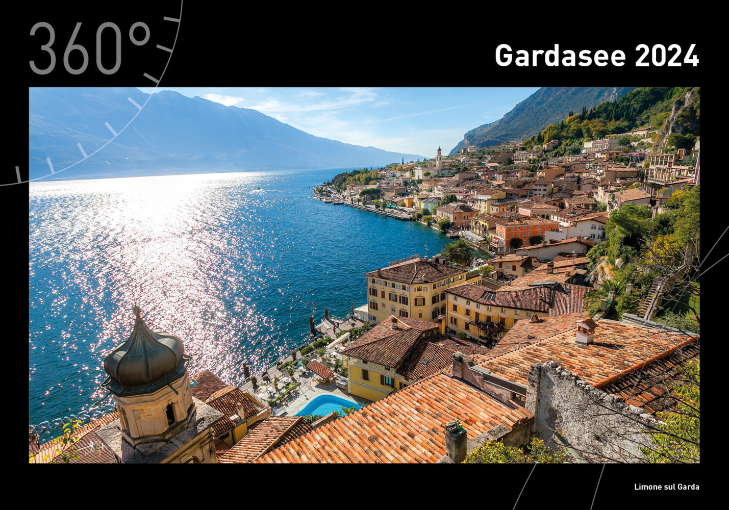 Cover: 9783968553603 | 360° Gardasee Premiumkalender 2024 | Judith Niederwanger (u. a.)