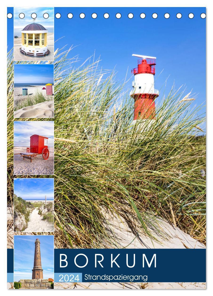 Cover: 9783675684799 | Borkum Strandspaziergang (Tischkalender 2024 DIN A5 hoch), CALVENDO...