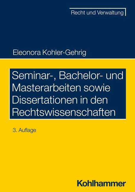 Cover: 9783170428898 | Seminar-, Bachelor- und Masterarbeiten sowie Dissertationen in den...