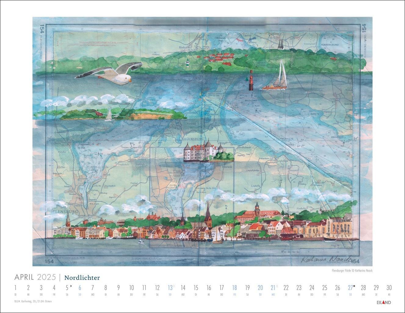 Bild: 9783964023667 | Nordlichter - See(h)karten Kalender 2025 | Kalender | Spiralbindung