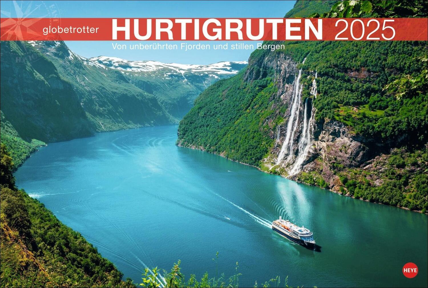 Cover: 9783756404834 | Hurtigruten Globetrotter Kalender 2025 - Von unberührten Fjorden...