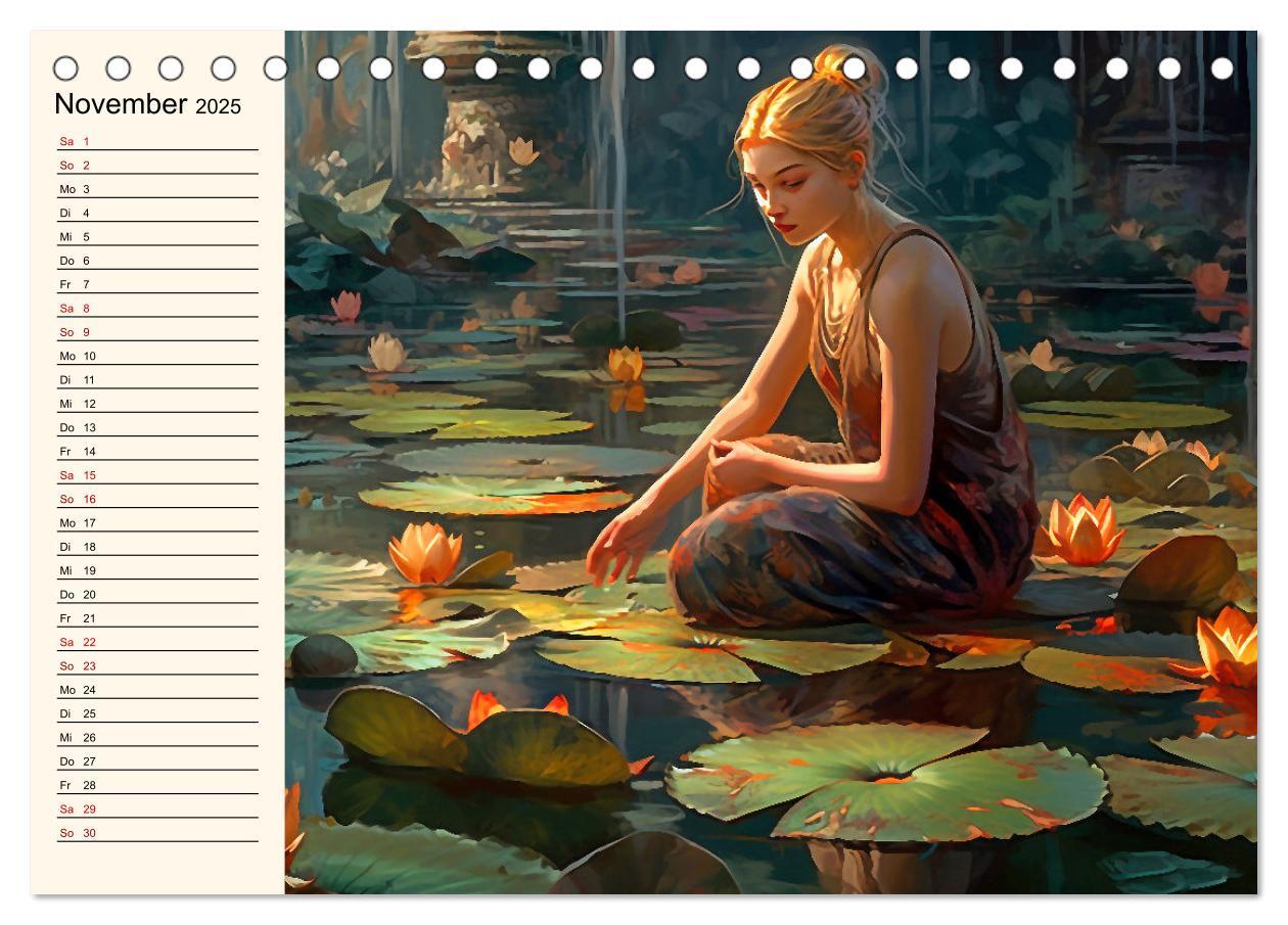 Bild: 9783383905070 | Stille, Stärke und Yoga (Tischkalender 2025 DIN A5 quer), CALVENDO...