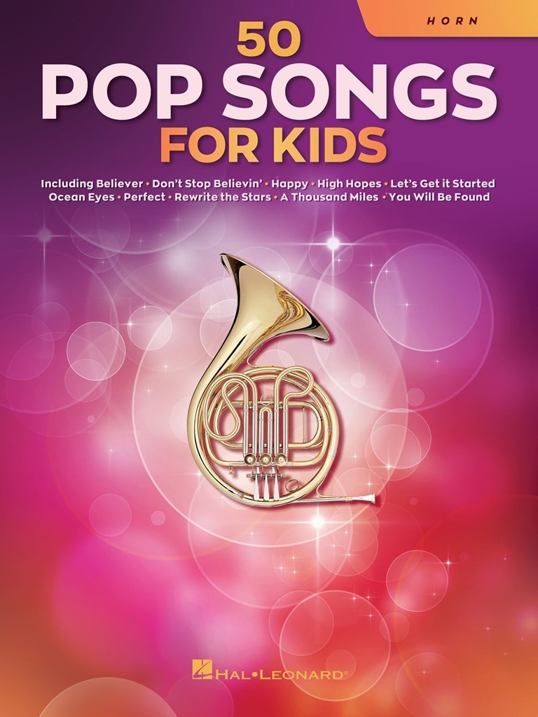 Cover: 840126936322 | 50 Pop Songs for Kids | for Horn | Instrumental Folio | Hal Leonard