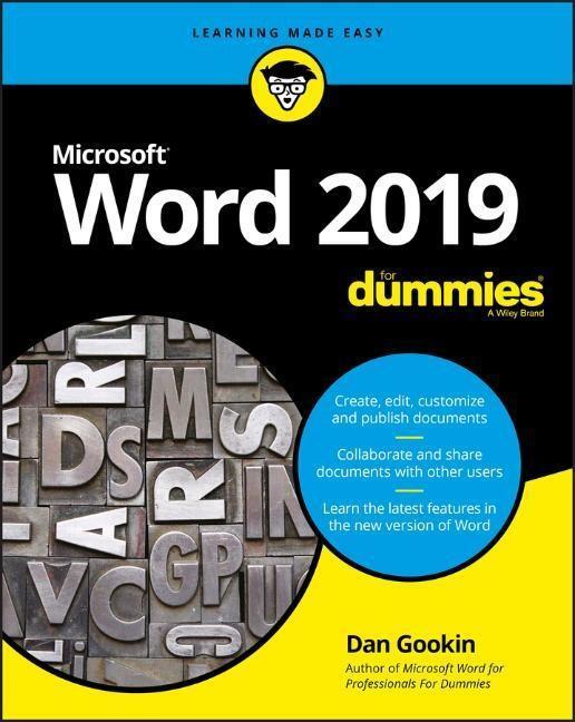 Cover: 9781119514060 | Word 2019 for Dummies | Dan Gookin | Taschenbuch | XVI | Englisch
