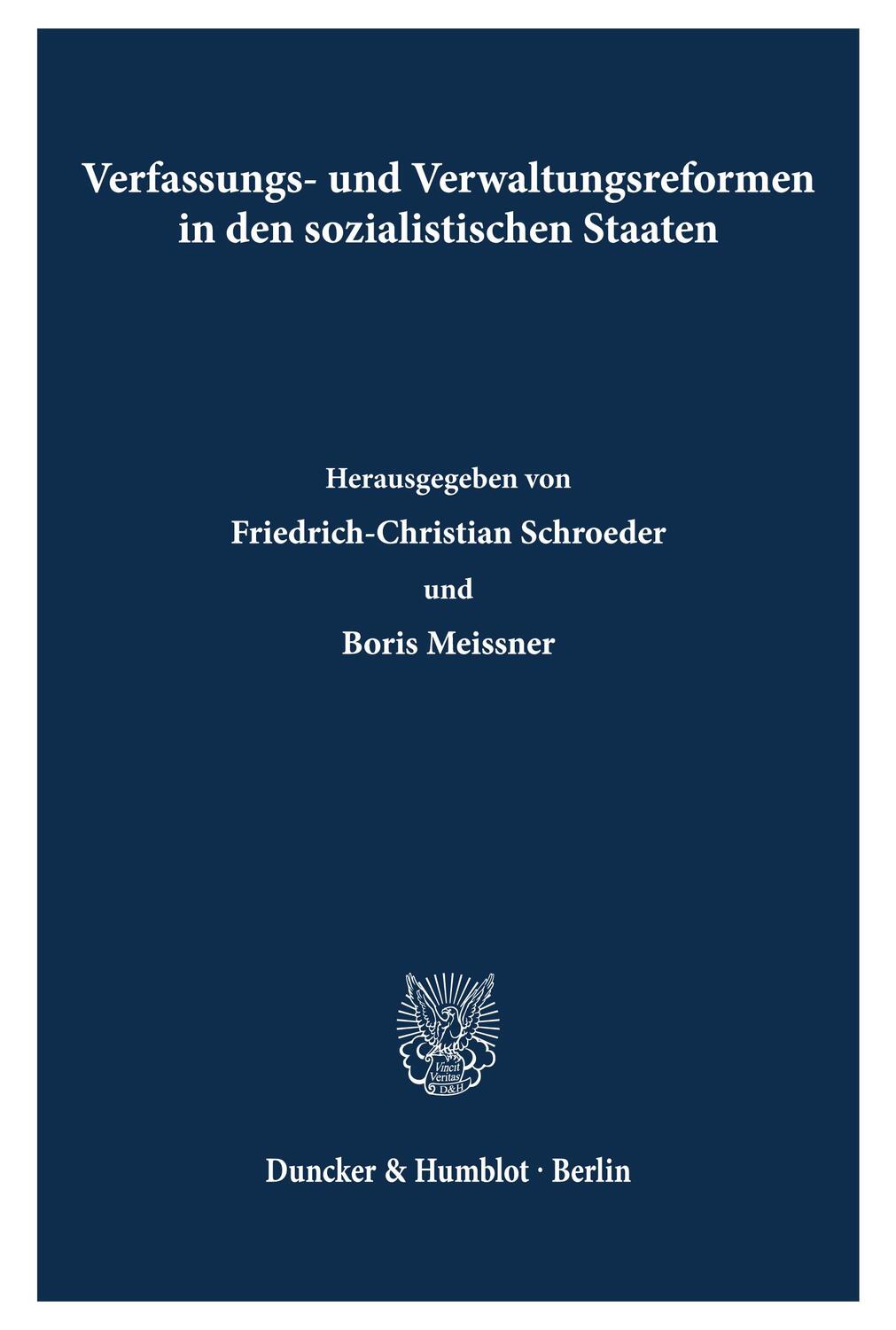 Cover: 9783428040322 | Verfassungs- und Verwaltungsreformen in den sozialistischen Staaten.
