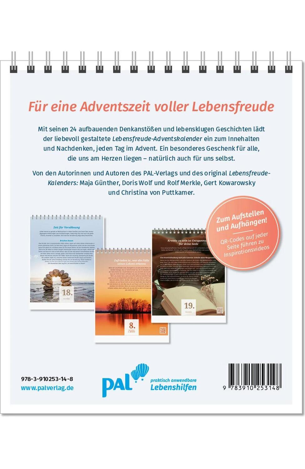 Bild: 9783910253148 | Der Lebensfreude-Adventskalender 2024 | Kalender | 26 S. | Deutsch