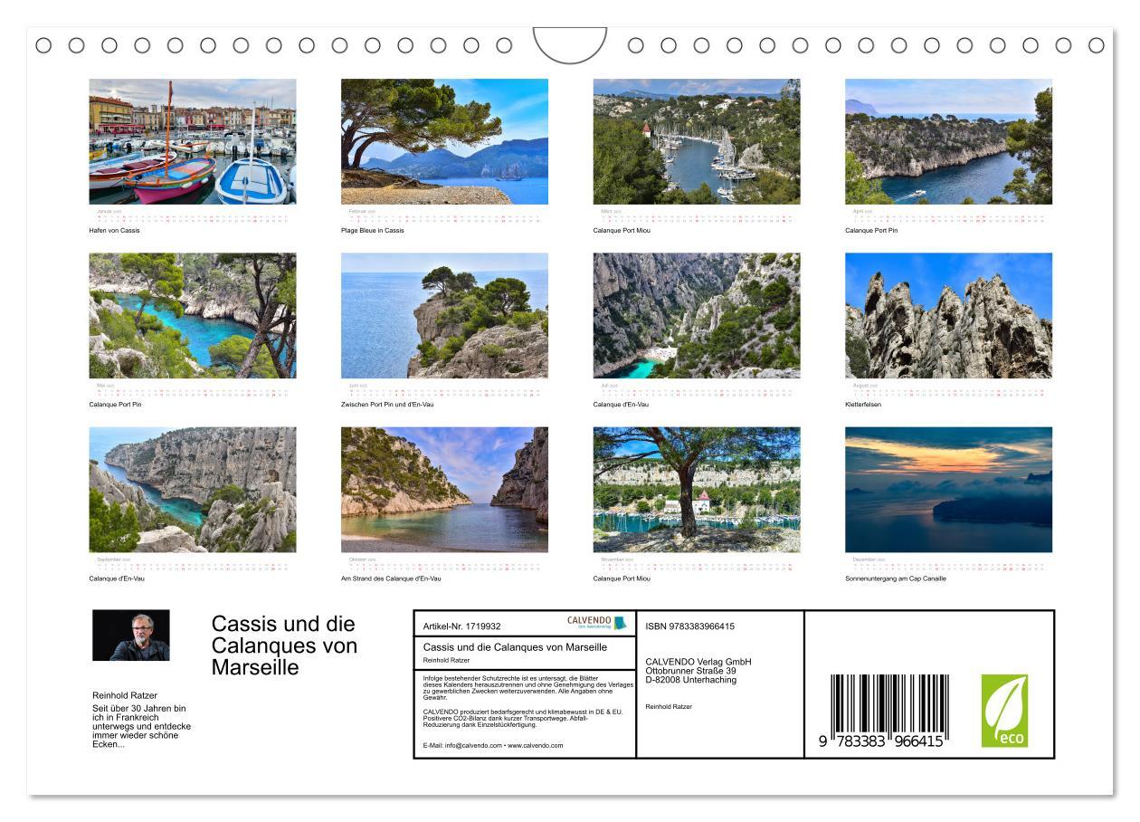 Bild: 9783383966415 | Cassis und die Calanques von Marseille (Wandkalender 2025 DIN A4...