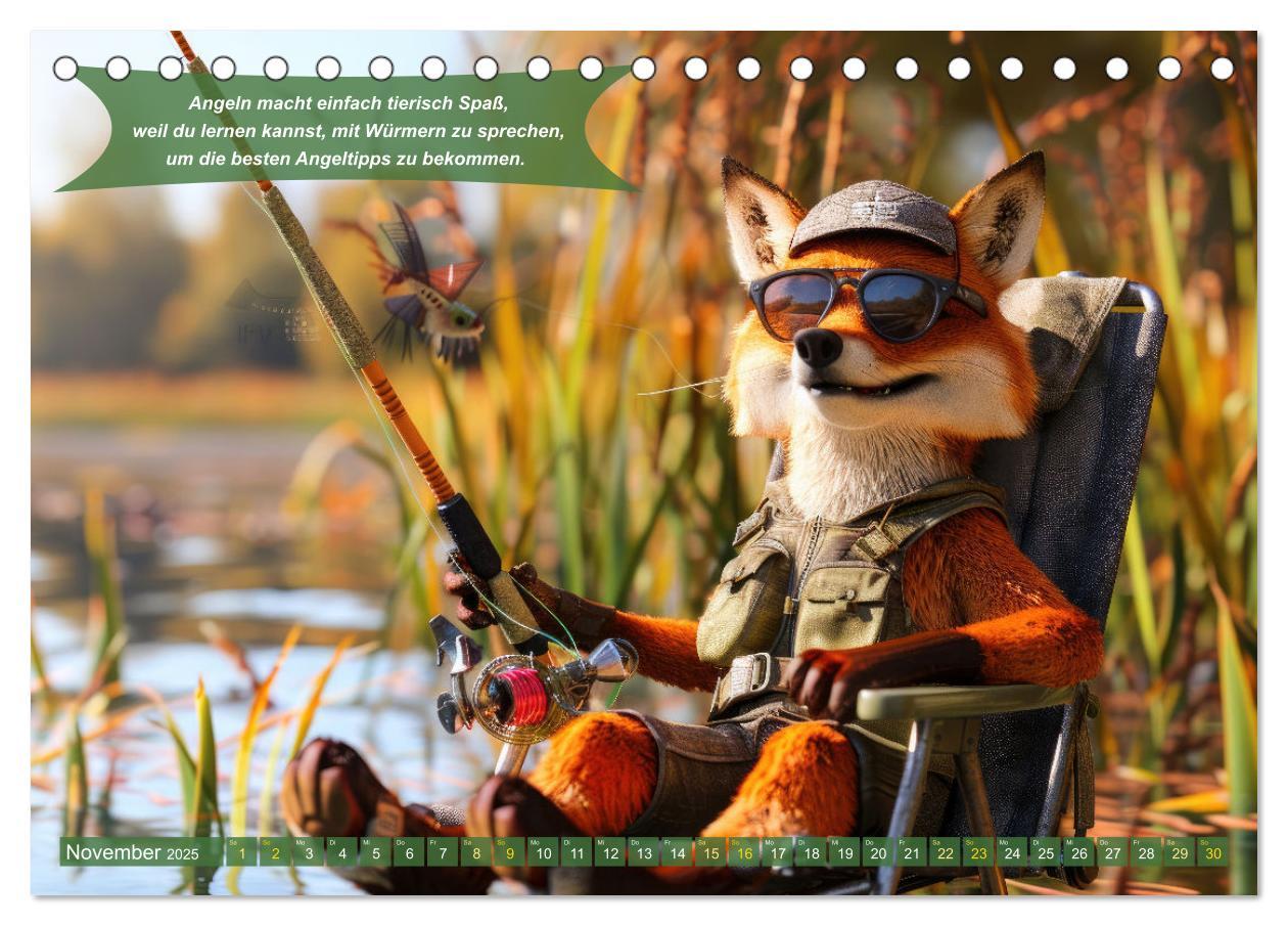 Bild: 9783457174968 | Der tierisch lustige Angler-Kalender (Tischkalender 2025 DIN A5...