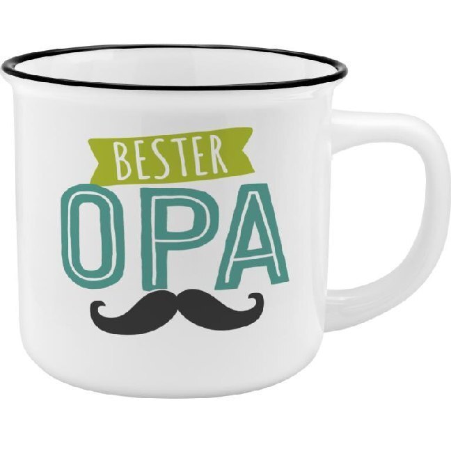 Cover: 4036018457679 | Becher "Bester Opa" | Porzellan-Becher in nostalgischer Emaille-Optik