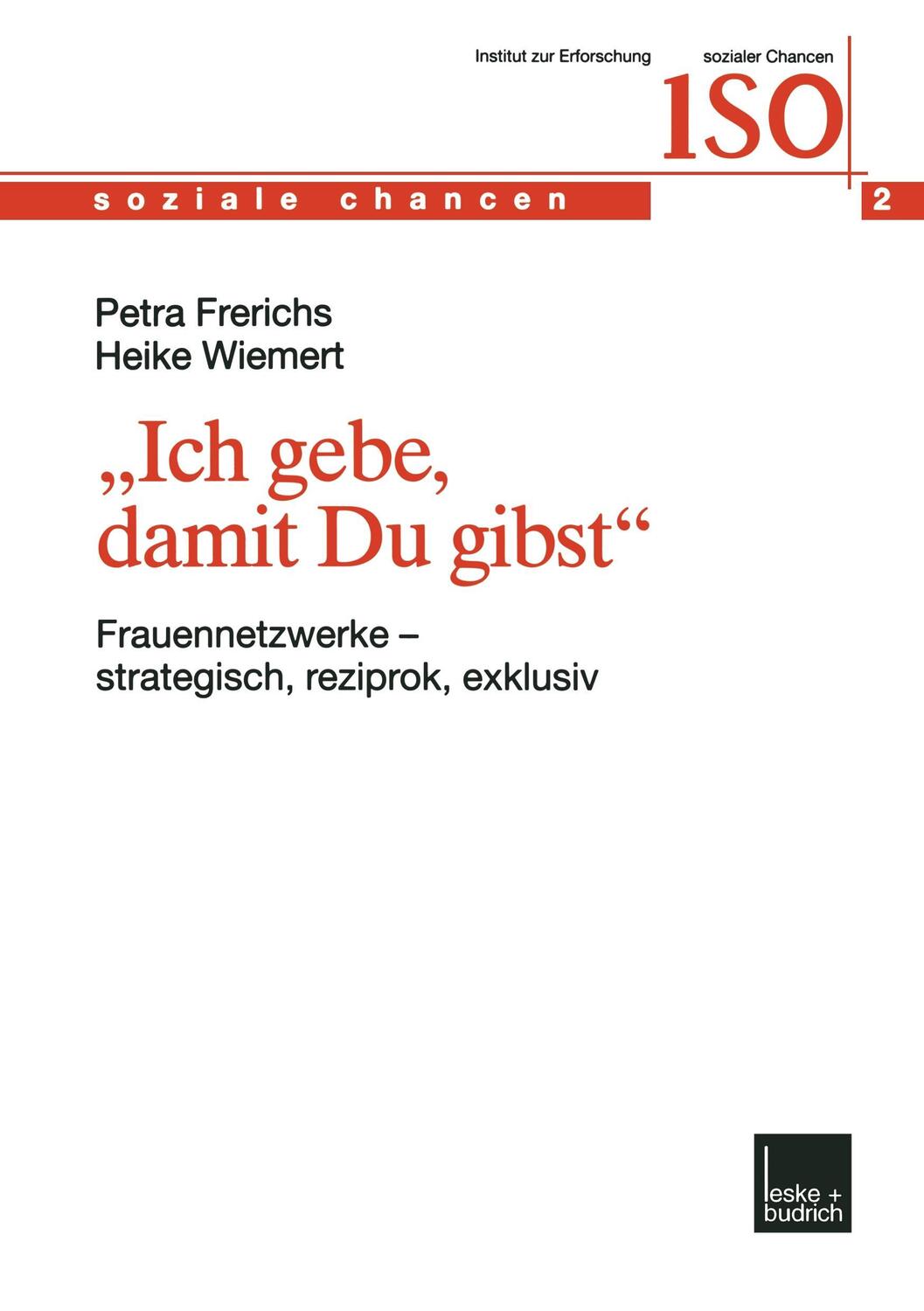 Cover: 9783810034731 | ¿Ich gebe, damit Du gibst¿ | Heike Wiemert (u. a.) | Taschenbuch