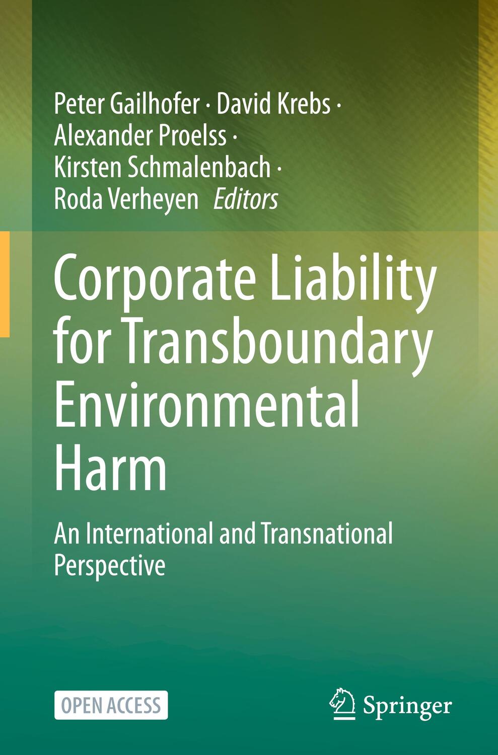 Cover: 9783031132636 | Corporate Liability for Transboundary Environmental Harm | Buch | 2022
