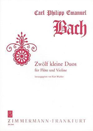 Cover: 9790010244006 | Zwölf kleine Duos | Flöte und Violine., Dt/engl/frz | Bach | Buch