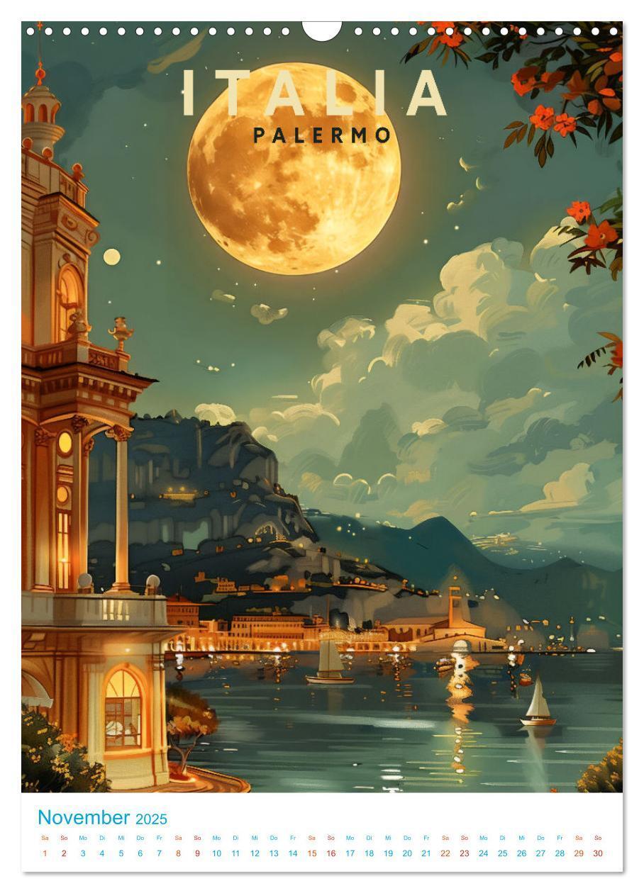 Bild: 9783457130261 | Italien - Old School Poster Style (Wandkalender 2025 DIN A3 hoch),...