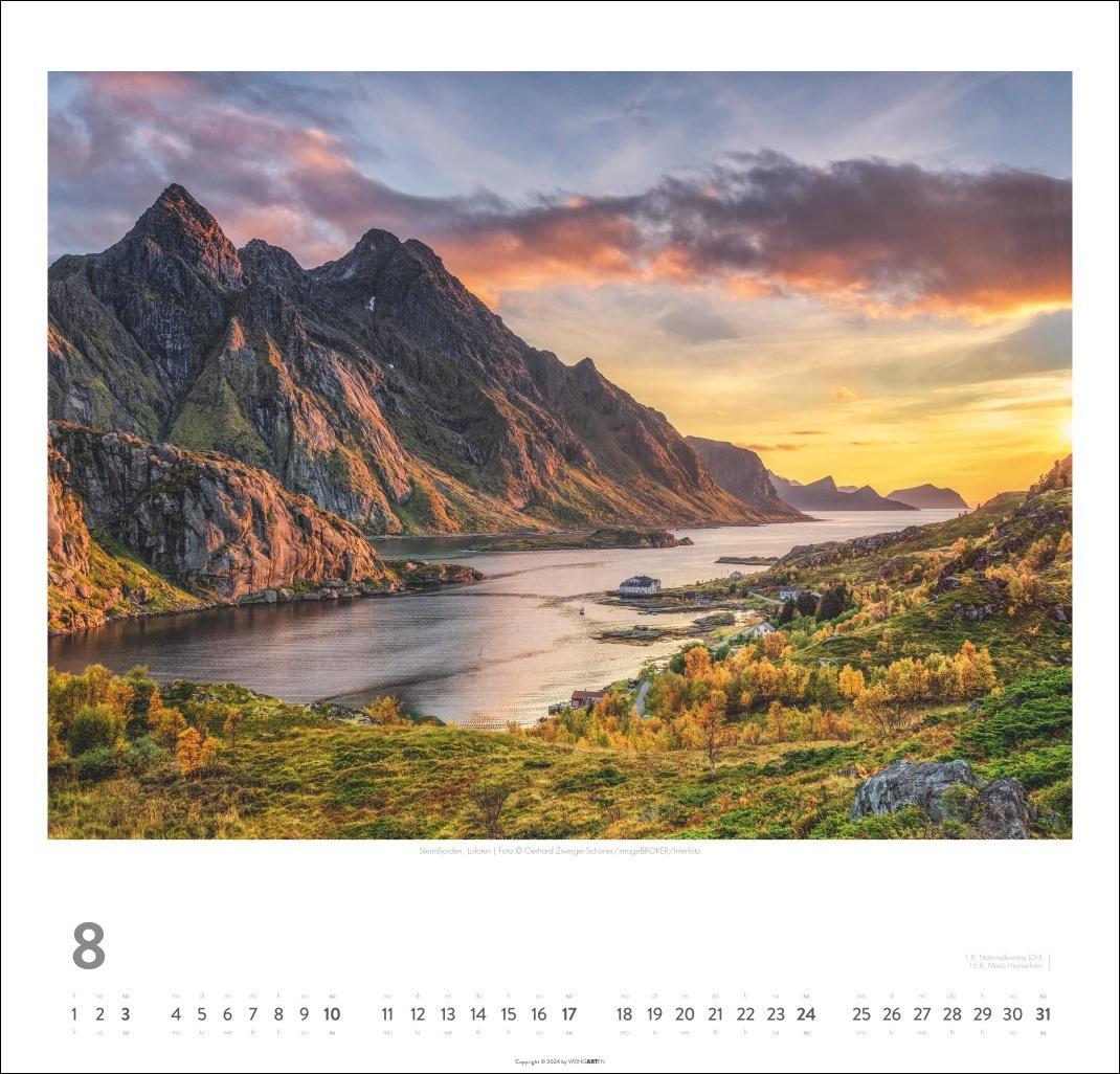Bild: 9783839900956 | Norwegen Kalender 2025 - Im Land der Mitternachtssonne | Kalender