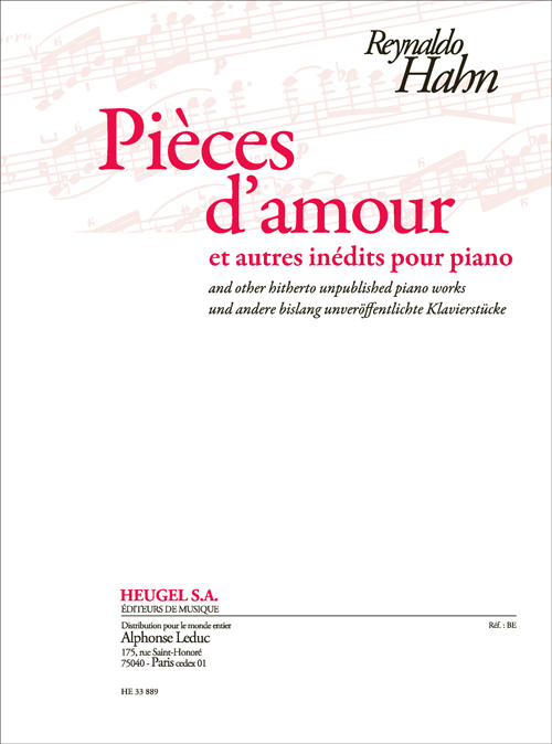 Cover: 9790047338891 | Pieces d'amour | Reynaldo Hahn | Buch | 2013 | Éditions Alphonse Leduc